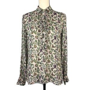 MCS We the People Light Pink Floral Button Down Blouse Womens 36 Italian